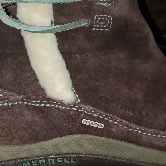 Merrell Size 7 Cozy Brown Shearling Women's Boots. - Picture 5 of 10